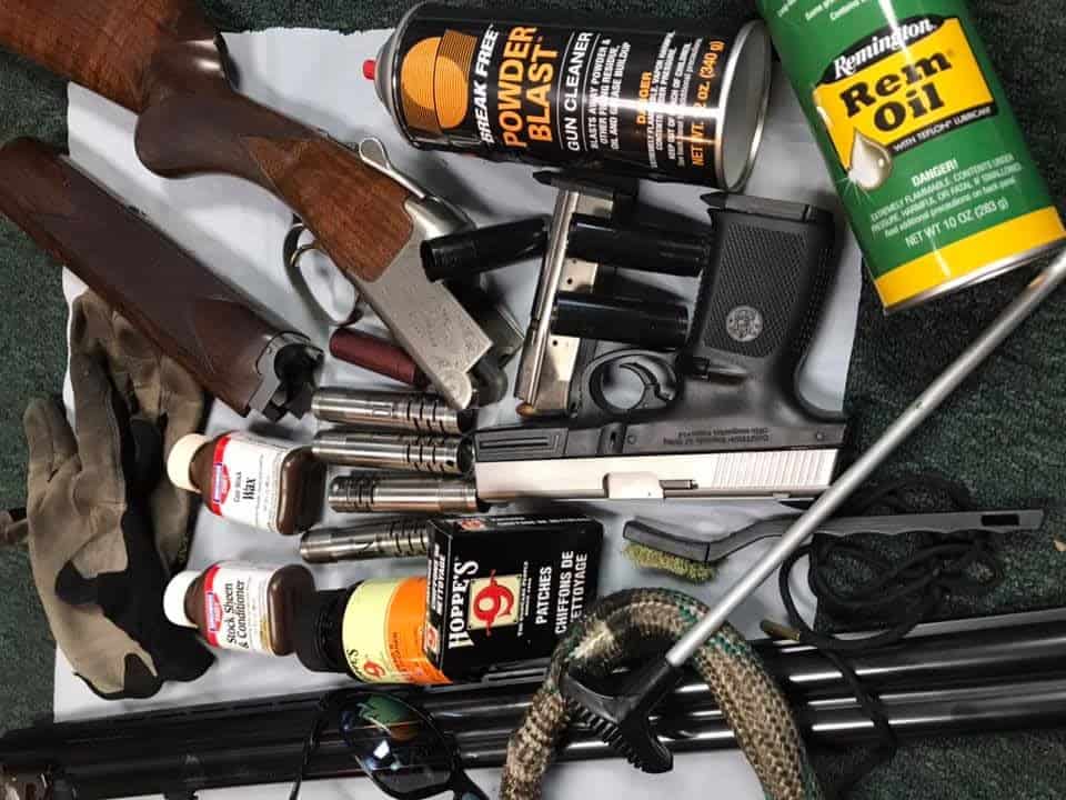 stored gun cleaning and oiling